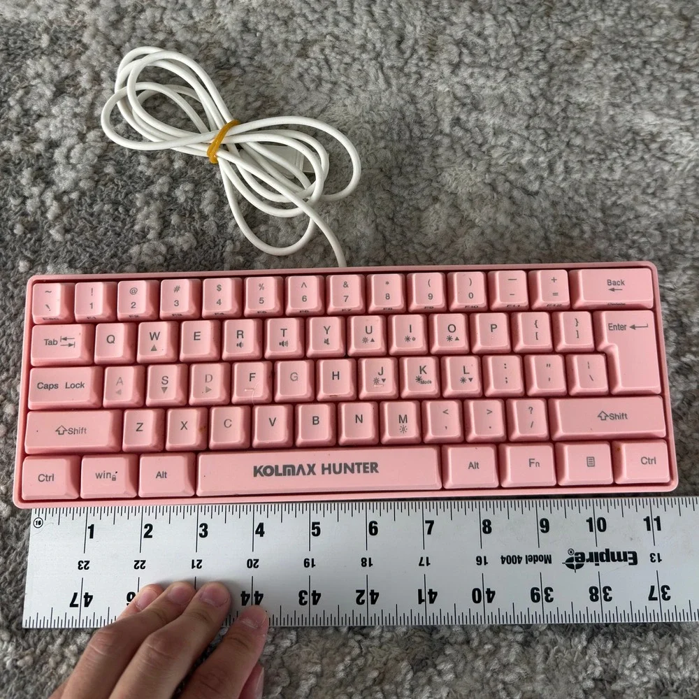 Kolmax Hunter K061 60% RGB Gaming Keyboard Pink